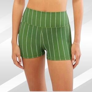 2/$50 WeWoreWhat Green White Pinstripe Hot Shorts Size L – Trendy Summer Style